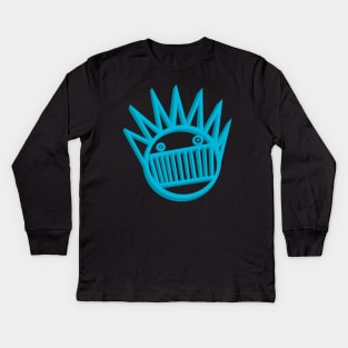 Ween 3D Blue Boognish Kids Long Sleeve T-Shirt